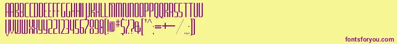 FurgatorioSansTitling Font – Purple Fonts on Yellow Background