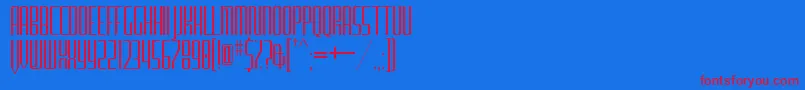 FurgatorioSansTitling Font – Red Fonts on Blue Background