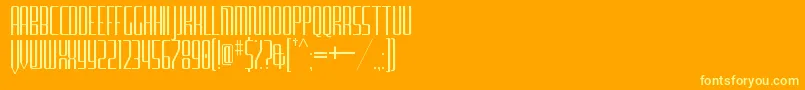 FurgatorioSansTitling-fontti – keltaiset fontit oranssilla taustalla
