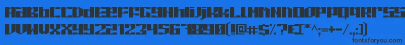 Piloton Font – Black Fonts on Blue Background