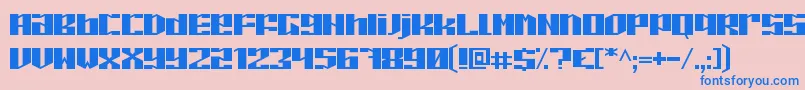 Piloton Font – Blue Fonts on Pink Background