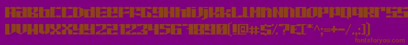 Piloton Font – Brown Fonts on Purple Background