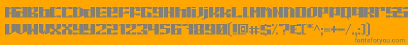 フォントPiloton – オレンジの背景に灰色の文字