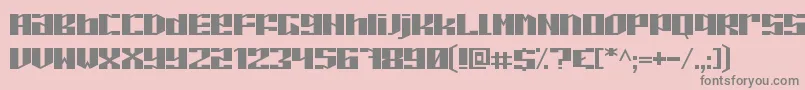 フォントPiloton – ピンクの背景に灰色の文字