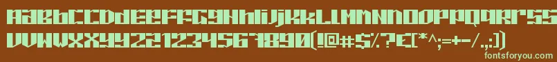 Piloton Font – Green Fonts on Brown Background