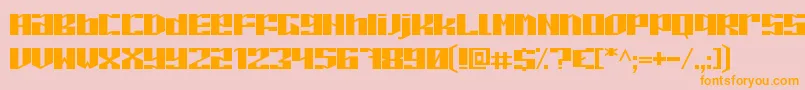 Piloton Font – Orange Fonts on Pink Background