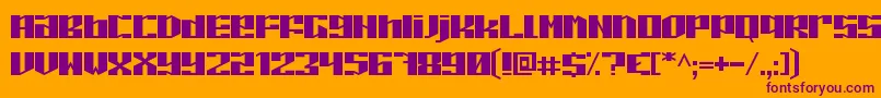 Piloton Font – Purple Fonts on Orange Background