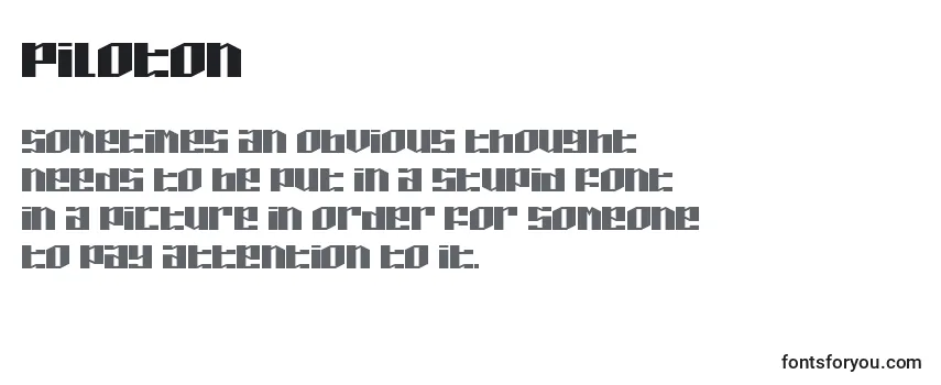 Review of the Piloton Font
