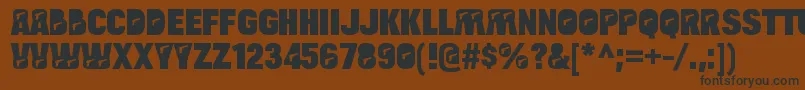 BulltoadpistolRegular Font – Black Fonts on Brown Background