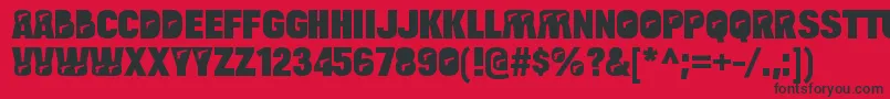 BulltoadpistolRegular Font – Black Fonts on Red Background