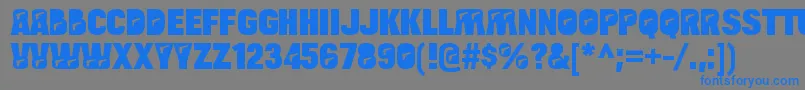 BulltoadpistolRegular Font – Blue Fonts on Gray Background