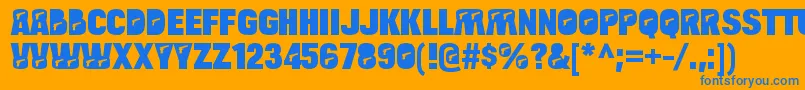 BulltoadpistolRegular Font – Blue Fonts on Orange Background