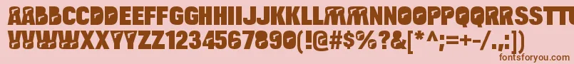 BulltoadpistolRegular Font – Brown Fonts on Pink Background