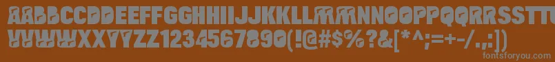 BulltoadpistolRegular Font – Gray Fonts on Brown Background