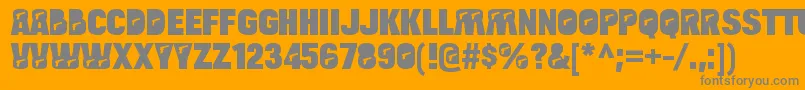 BulltoadpistolRegular Font – Gray Fonts on Orange Background