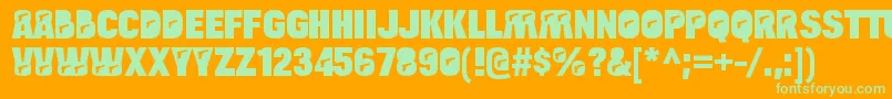 BulltoadpistolRegular Font – Green Fonts on Orange Background