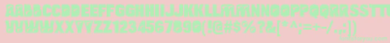 BulltoadpistolRegular Font – Green Fonts on Pink Background