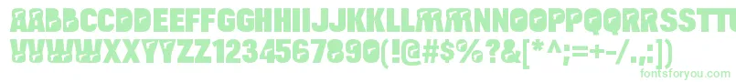 BulltoadpistolRegular Font – Green Fonts on White Background