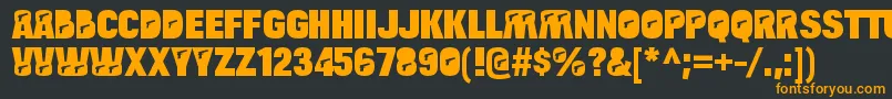 BulltoadpistolRegular Font – Orange Fonts on Black Background