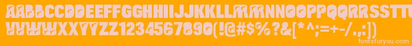 BulltoadpistolRegular Font – Pink Fonts on Orange Background