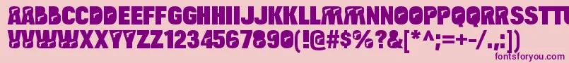 BulltoadpistolRegular Font – Purple Fonts on Pink Background