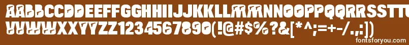 BulltoadpistolRegular Font – White Fonts on Brown Background