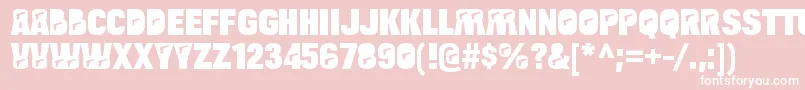 BulltoadpistolRegular Font – White Fonts on Pink Background