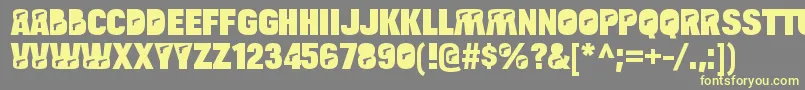 BulltoadpistolRegular Font – Yellow Fonts on Gray Background