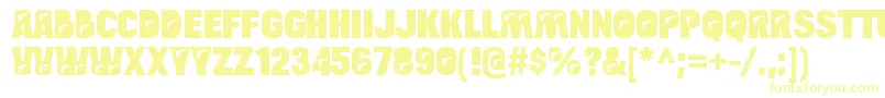 BulltoadpistolRegular Font – Yellow Fonts on White Background