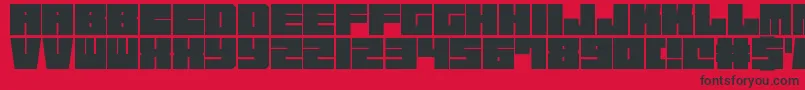 fuente SquareChunks – Fuentes Negras Sobre Fondo Rojo