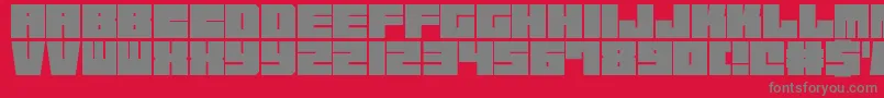 SquareChunks Font – Gray Fonts on Red Background