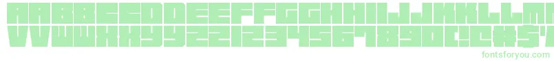 Fonte SquareChunks – fontes verdes em um fundo branco