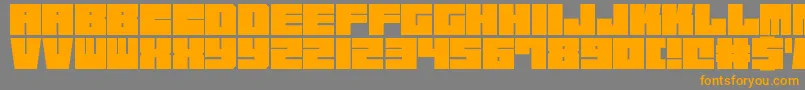 Czcionka SquareChunks – pomarańczowe czcionki na szarym tle