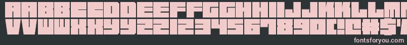 SquareChunks Font – Pink Fonts on Black Background