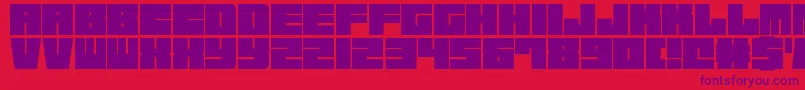 SquareChunks Font – Purple Fonts on Red Background
