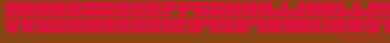 SquareChunks Font – Red Fonts on Brown Background