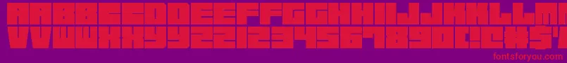SquareChunks Font – Red Fonts on Purple Background