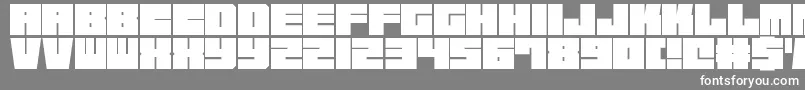 SquareChunks Font – White Fonts on Gray Background