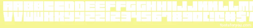 SquareChunks Font – White Fonts on Yellow Background