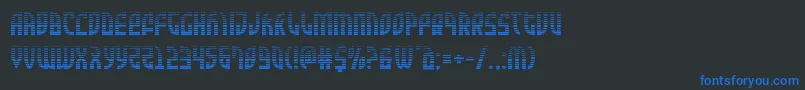 Zoneridergrad Font – Blue Fonts on Black Background