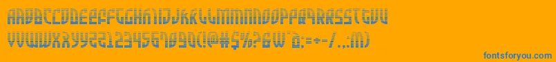 Zoneridergrad Font – Blue Fonts on Orange Background
