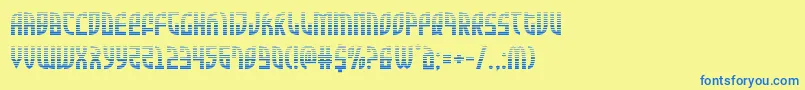 Zoneridergrad Font – Blue Fonts on Yellow Background