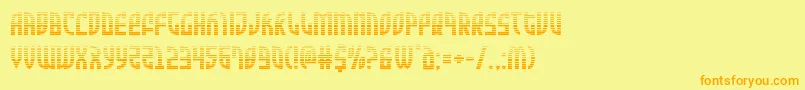 Zoneridergrad Font – Orange Fonts on Yellow Background