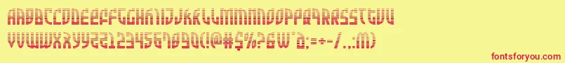 Zoneridergrad Font – Red Fonts on Yellow Background