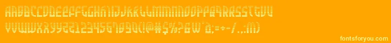 Zoneridergrad Font – Yellow Fonts on Orange Background