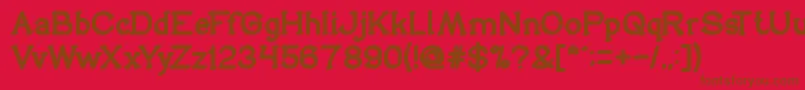 SincereHeart Font – Brown Fonts on Red Background