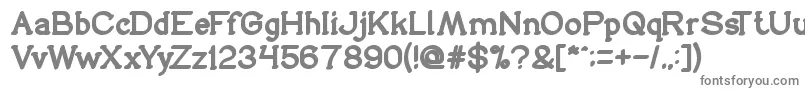 SincereHeart-fontti – harmaat kirjasimet valkoisella taustalla