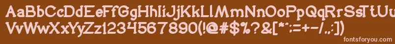 SincereHeart Font – Pink Fonts on Brown Background