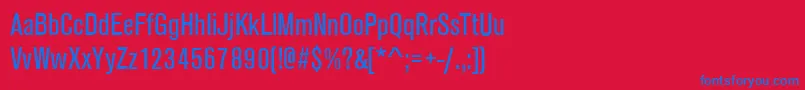 フォントAnconaNarrowRegular – 赤い背景に青い文字