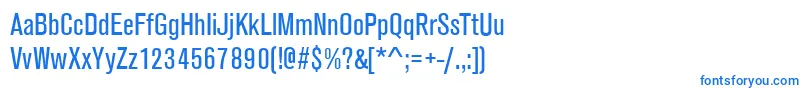 フォントAnconaNarrowRegular – 白い背景に青い文字